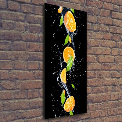 Wall art on glass Oranges