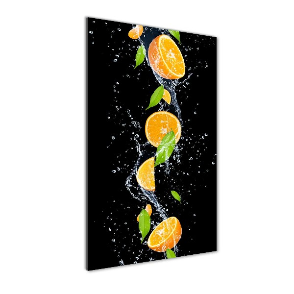 Wall art on glass Oranges