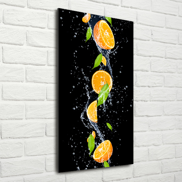 Wall art on glass Oranges