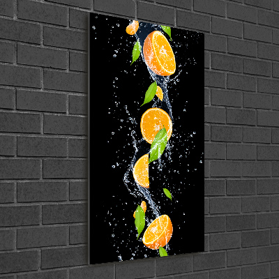 Wall art on glass Oranges