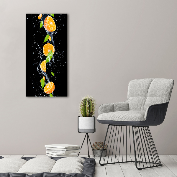 Wall art on glass Oranges