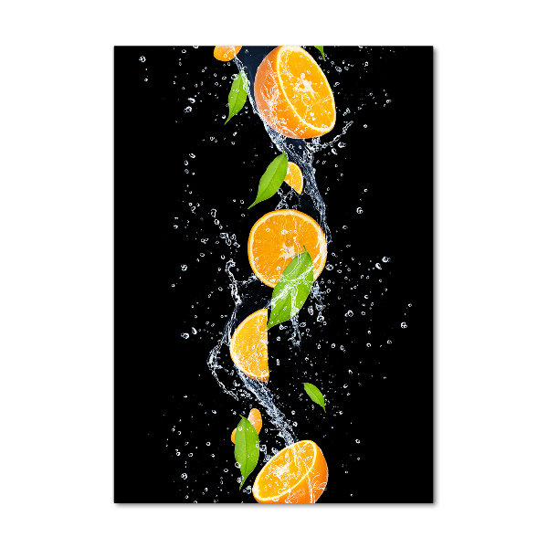 Wall art on glass Oranges