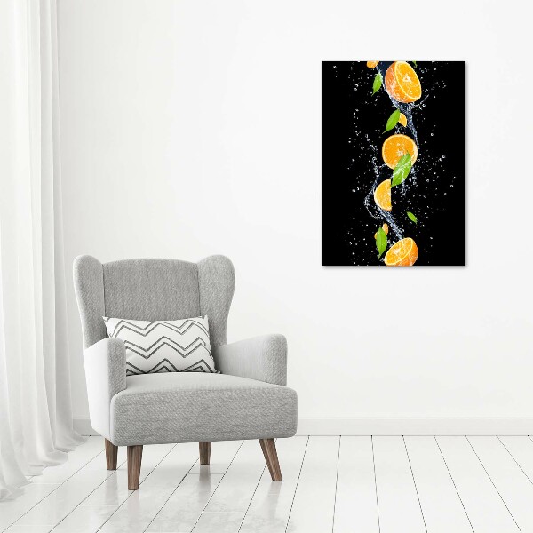 Wall art on glass Oranges