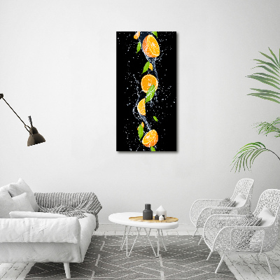 Wall art on glass Oranges