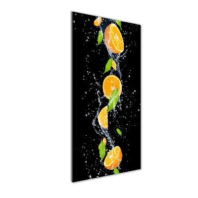 Wall art on glass Oranges