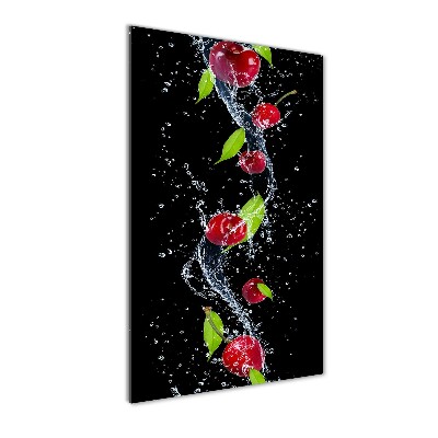 Wall art on glass Cherries