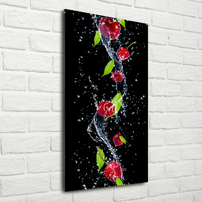 Wall art on glass Cherries