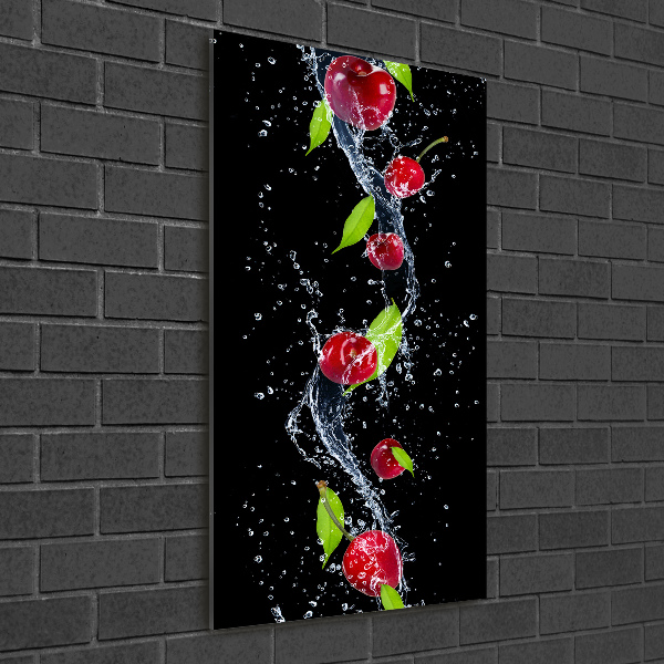 Wall art on glass Cherries