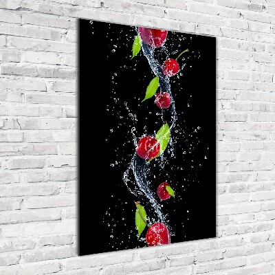 Wall art on glass Cherries