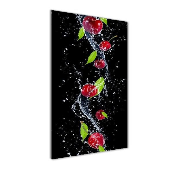 Wall art on glass Cherries