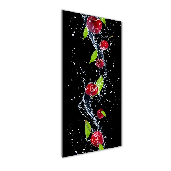 Wall art on glass Cherries