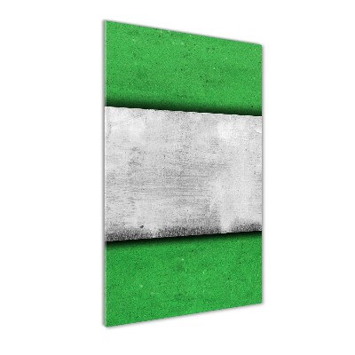 Print on a a glass Green wall