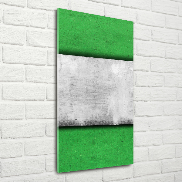 Print on a a glass Green wall