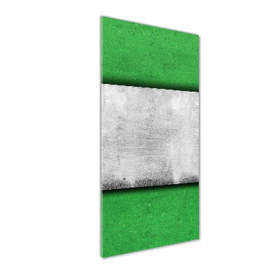 Print on a a glass Green wall