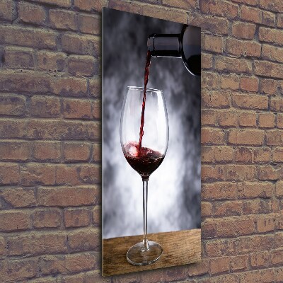 Glass wall art Red wine