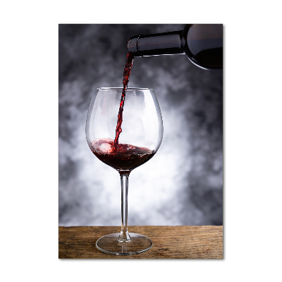 Glass wall art Red wine