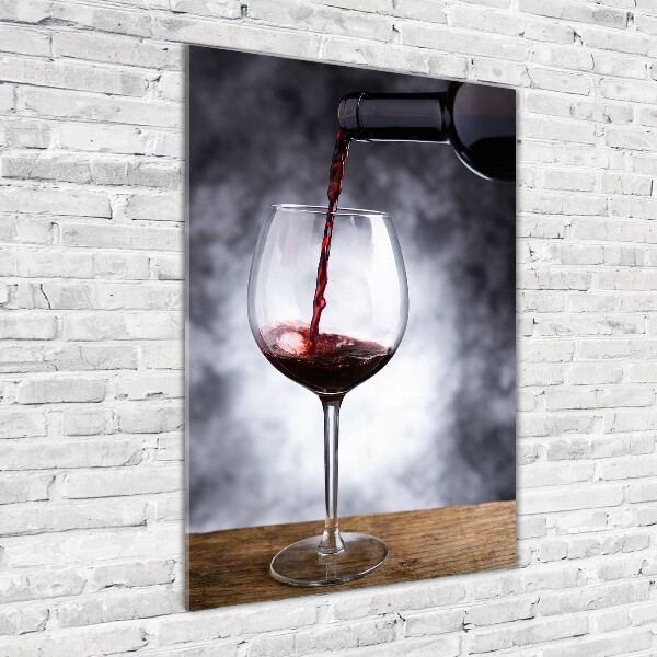 Glass wall art Red wine