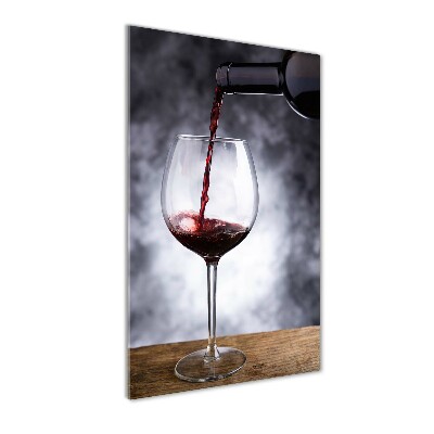 Glass wall art Red wine