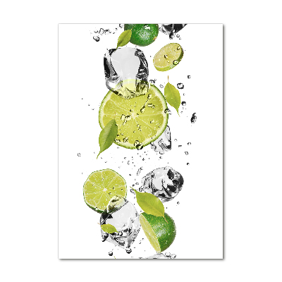 Print on a a glass Lime and water