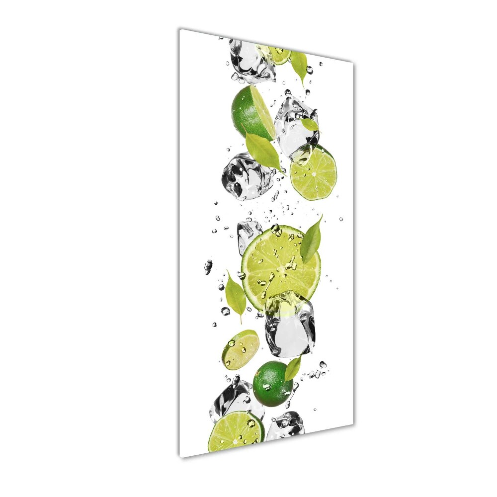 Print on a a glass Lime and water