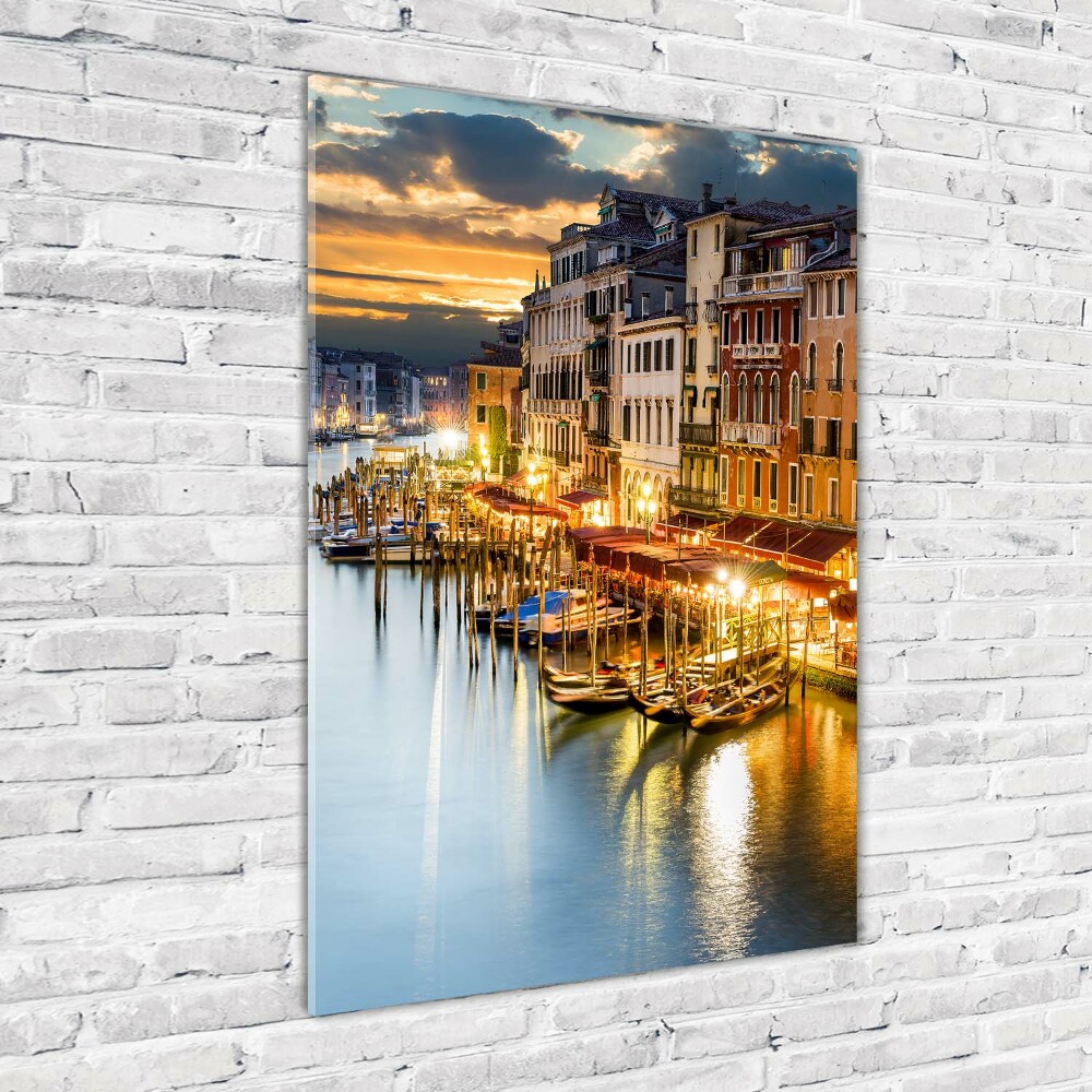 Print on a a glass Venice Italy