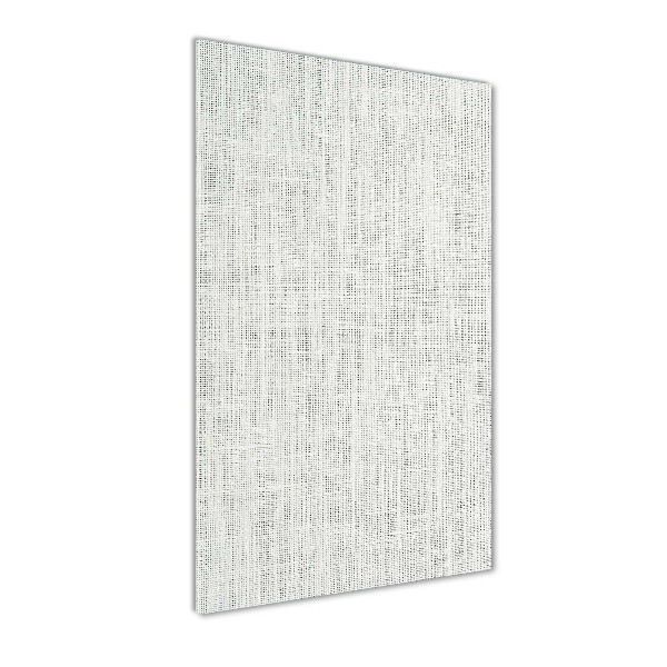 Wall art on glass Linen white canvas