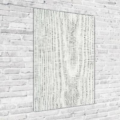 Wall art on glass Linen white canvas