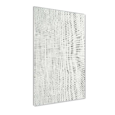 Wall art on glass Linen white canvas