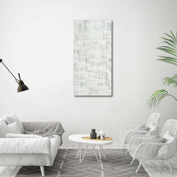 Wall art on glass Linen white canvas