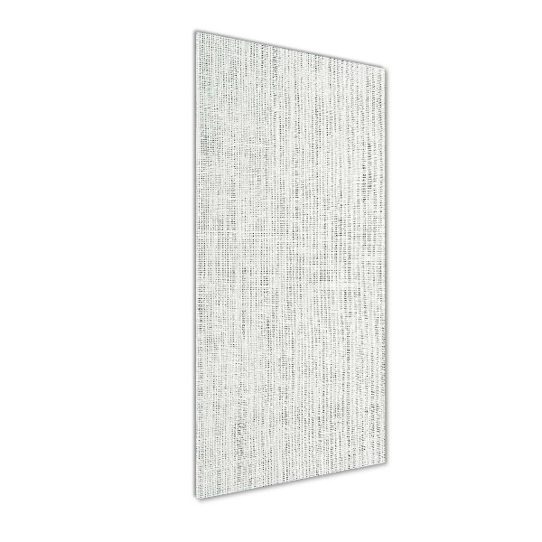 Wall art on glass Linen white canvas