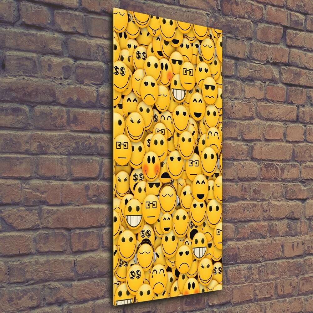 Glass wall art Emoticons