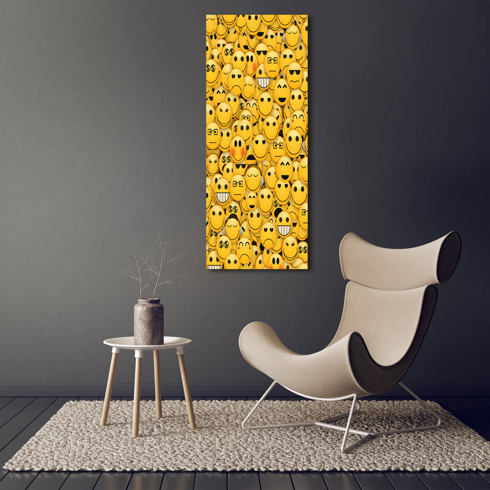 Glass wall art Emoticons