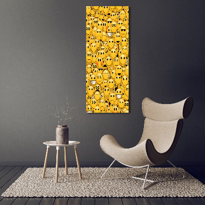 Glass wall art Emoticons