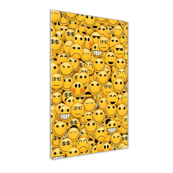 Glass wall art Emoticons