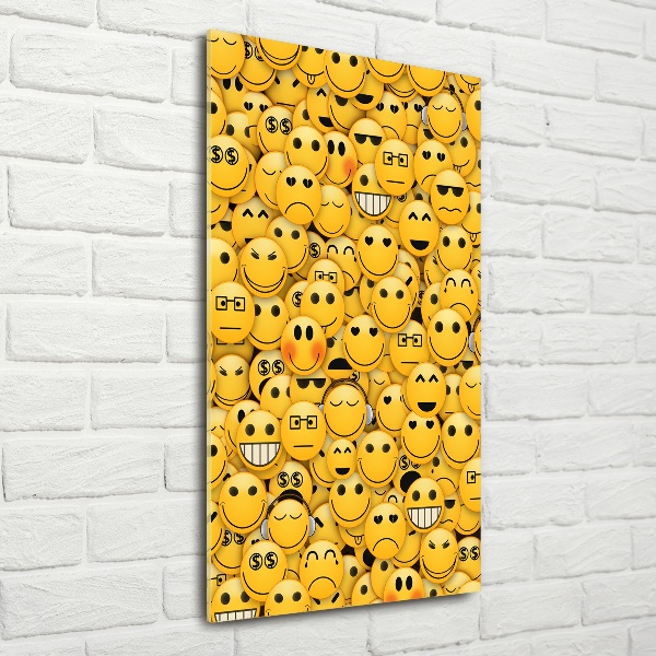 Glass wall art Emoticons