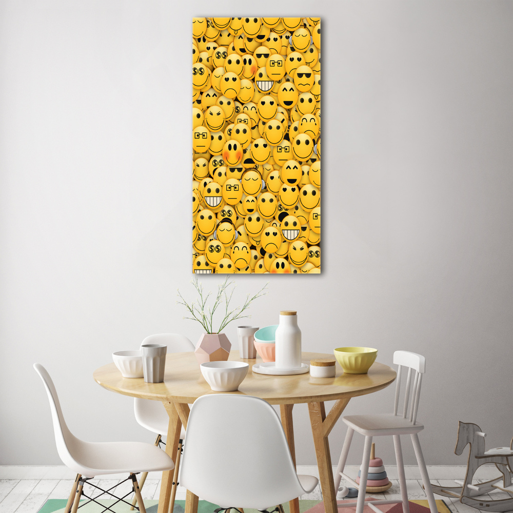 Glass wall art Emoticons