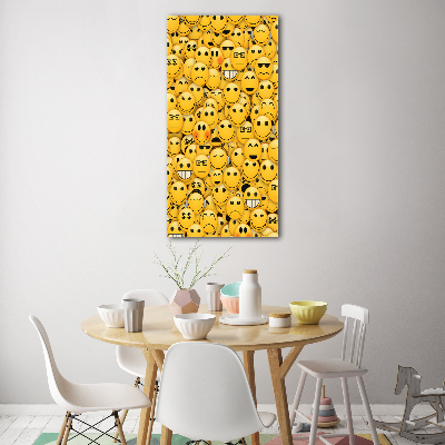 Glass wall art Emoticons