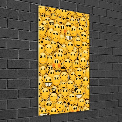 Glass wall art Emoticons