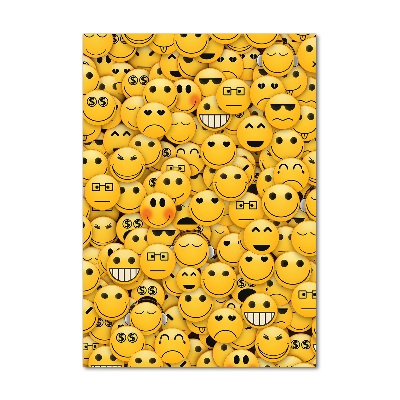 Glass wall art Emoticons