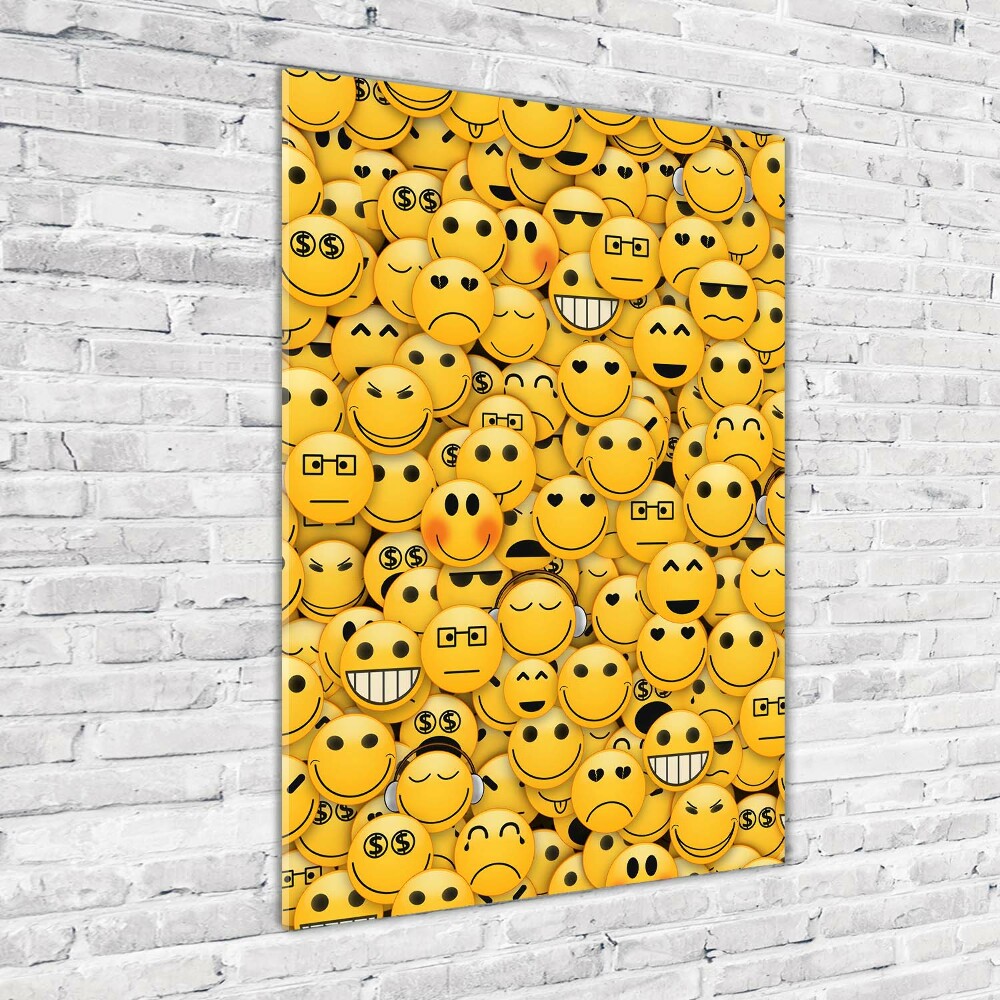 Glass wall art Emoticons