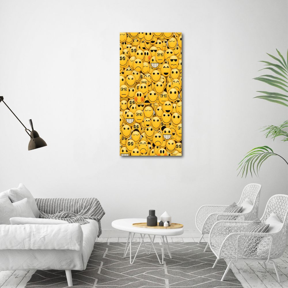 Glass wall art Emoticons