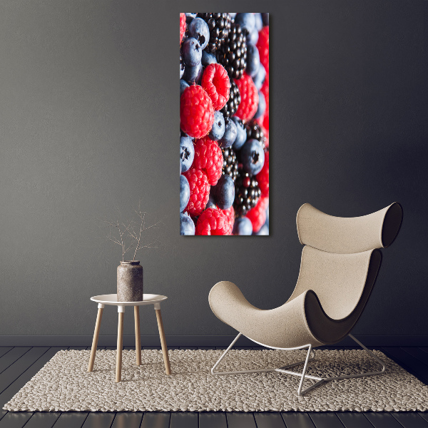 Glass wall art Forest fruits