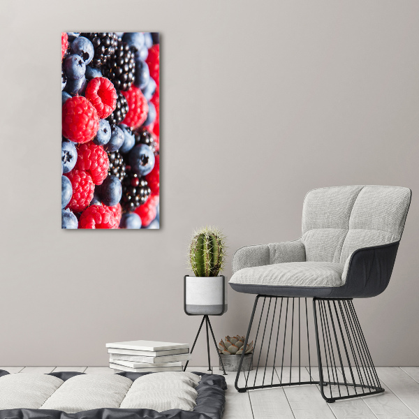 Glass wall art Forest fruits