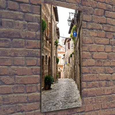 Glass art picture Italian streets