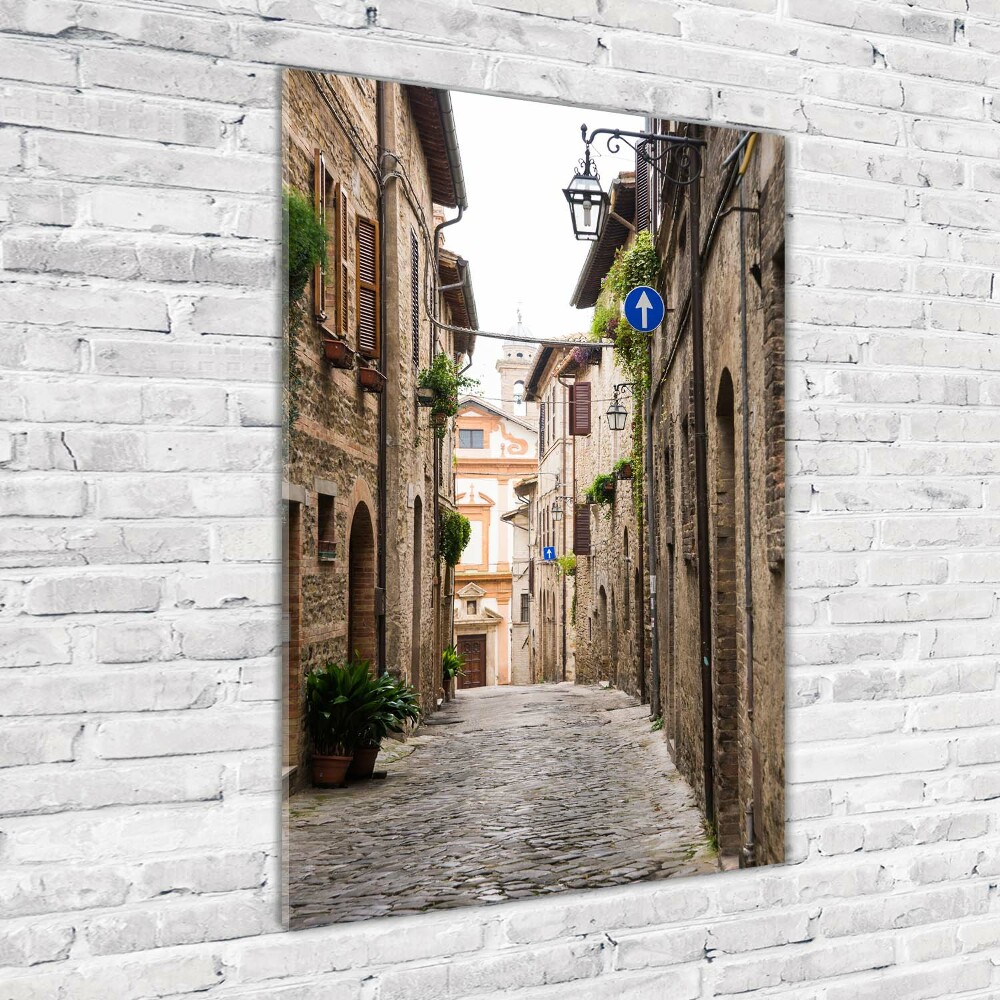 Glass art picture Italian streets