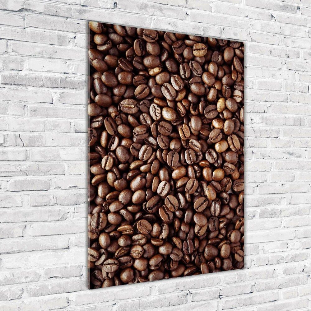 Print on a a glass Coffee beans