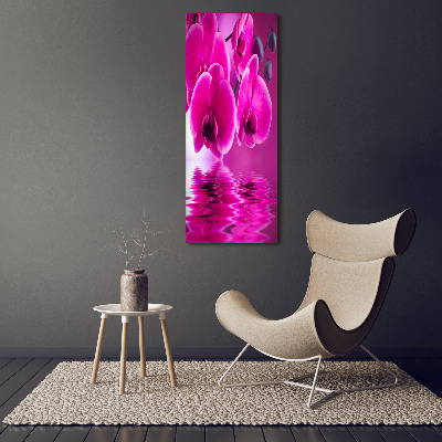 Photo printed on glass Pink orchid