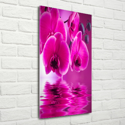 Photo printed on glass Pink orchid