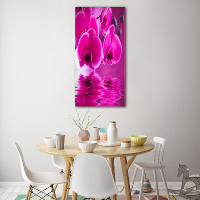 Photo printed on glass Pink orchid