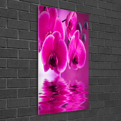 Photo printed on glass Pink orchid